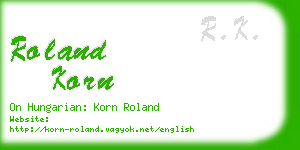 roland korn business card